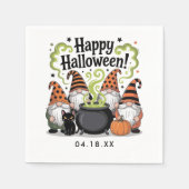 Happy Halloween Gnome | Schattige en feestelijk Ha Servet (Voorkant)