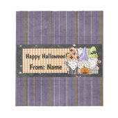 Happy Halloween Gnomen Snoep Bar Wrapper Favors Notitieblok (Voorkant)