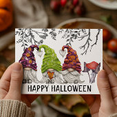 Happy Halloween Gnomes Briefkaart