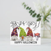 Happy Halloween Gnomes Briefkaart (Staand voorkant)