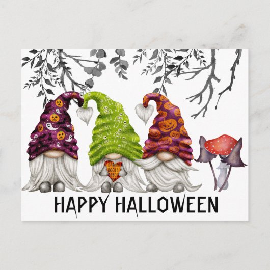 Happy Halloween Gnomes Briefkaart (Voorkant)