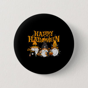 Happy Halloween Gnomes Herfst Pompoen Herfst Vakan Ronde Button 5,7 Cm