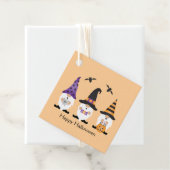 Happy Halloween Gnomes Paars Sinaasappel Bedankjes Labels (In situ)