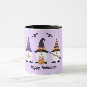 Happy Halloween Gnomes Paars Sinaasappel Mok