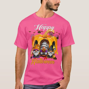 Happy Halloween Gnomes Pumpkin Herfst Funny Holida T-shirt