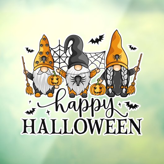 Happy Halloween Gnomes Raamsticker (Vel 3)