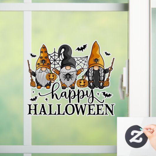 Happy Halloween Gnomes Raamsticker (Huis)