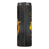 Happy Halloween Golden Pentagram Witch Thermosbeker (Achterkant)