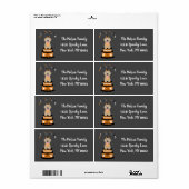 Happy Halloween Golden Retriever Spooky Ghost Boo Etiket (Full Sheet)