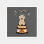 Happy Halloween Golden Retriever Spooky Ghost Boo Servet (Voorkant)