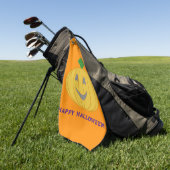 Happy Halloween Golfhanddoek (Groen)