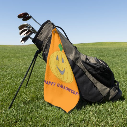 Happy Halloween Golfhanddoek (Groen)