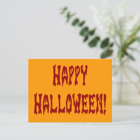 Happy Halloween Gore-tekst Briefkaart (Staand voorkant)