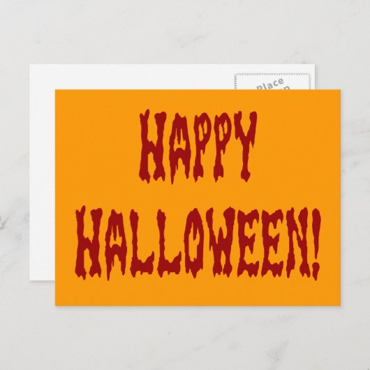Happy Halloween Gore-tekst Briefkaart (Voorkant / Achterkant)