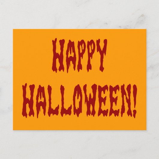Happy Halloween Gore-tekst Briefkaart (Voorkant)