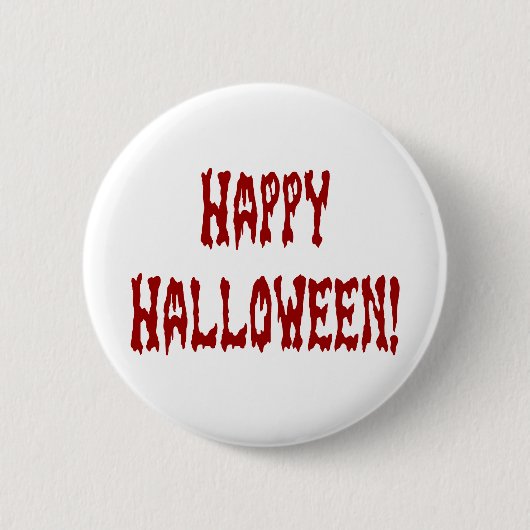 Happy Halloween Gore-tekst Ronde Button 5,7 Cm (Voorkant)