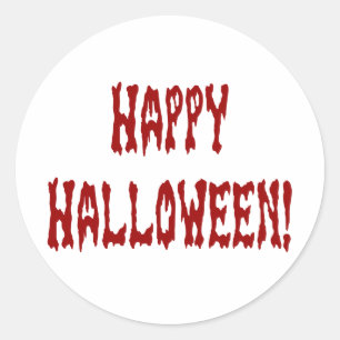Happy Halloween Gore-tekst Ronde Sticker