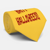 Happy Halloween Gore-tekst Stropdas (Opgerold)