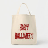 Happy Halloween Gore-tekst Tote Bag (Voorkant)