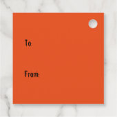 Happy Halloween Gothic Black Sinaasappel Bedankjes Labels (Achterkant)