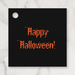 Happy Halloween Gothic Black Sinaasappel Bedankjes Labels