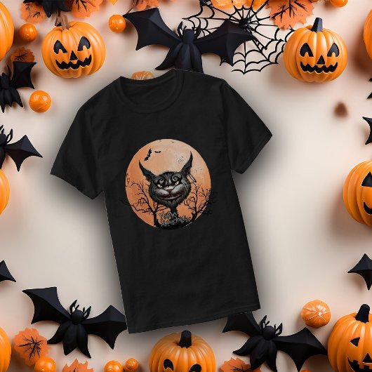 Happy Halloween Gothic Cat T-shirt