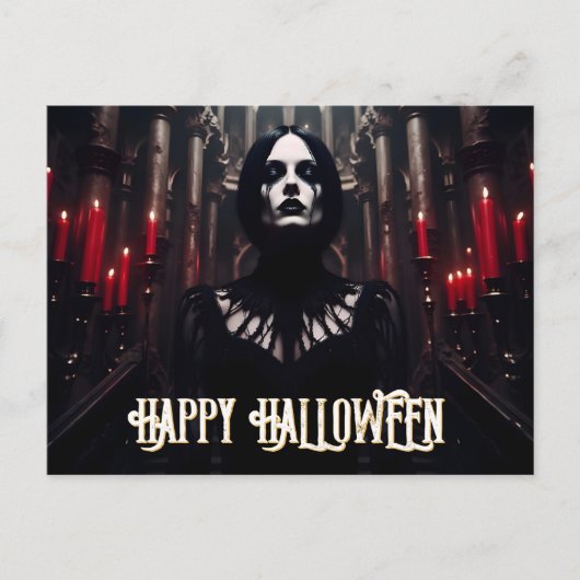 Happy Halloween - Gothic Dark Celebration Feestdagenkaart (Voorkant)
