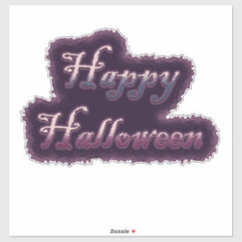 Happy Halloween Gothic Paarse Sticker