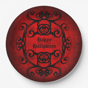 Happy Halloween Gothic-stijl Papieren Bordje