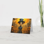 Happy Halloween Gothic Witch Design Kaart (Voorkant)