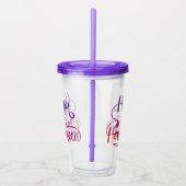 Happy Halloween gradiënt vliegende hekkkat Acryl Drinkbeker (Rechts)