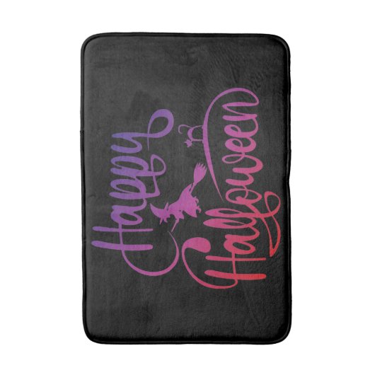 Happy Halloween gradiënt vliegende hekkkat Badmat (Voorkant Verticaal)