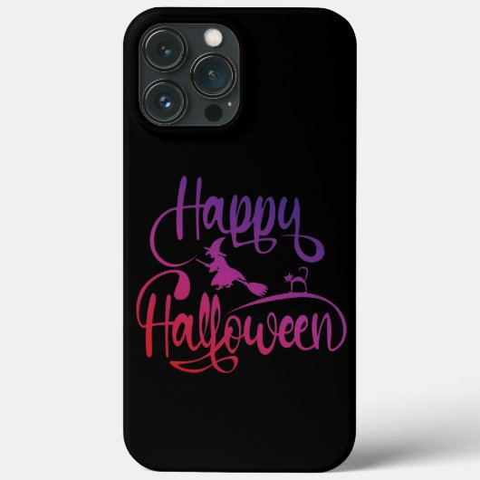 Happy Halloween gradiënt vliegende hekkkat Case-Mate iPhone Case (Achterkant)