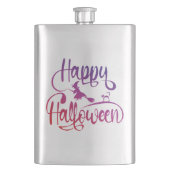 Happy Halloween gradiënt vliegende hekkkat Flacon (Voorkant)