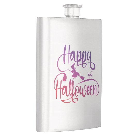 Happy Halloween gradiënt vliegende hekkkat Flacon (Rechts)