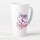 Happy Halloween gradiënt vliegende hekkkat Latte Mok (Rechterhoek)