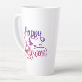Happy Halloween gradiënt vliegende hekkkat Latte Mok (Linkerhoek)