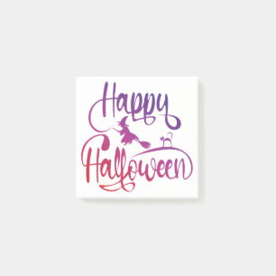 Happy Halloween gradiënt vliegende hekkkat Post-it® Notes