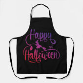 Happy Halloween gradiënt vliegende hekkkat Schort (Voorkant)