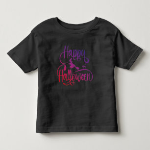 Happy Halloween gradiënt vliegende hekkkat T-Shirt