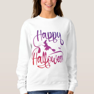 Happy Halloween gradiënt vliegende hekkkat Trui