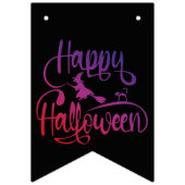 Happy Halloween gradiënt vliegende hekkkat Vlaggetjes (Derde vlag)