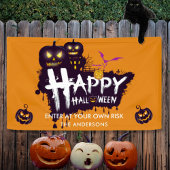 Happy Halloween Graffiti Black Pumpkins Spandoek