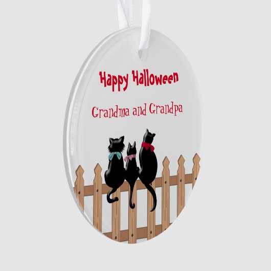 Happy Halloween Grandma en Grandpa Ornament (voorkant)