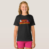 Happy Halloween Graphic Girl's T-shirt (Voorkant volledig)