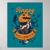  Happy Halloween Graphic Jack O Lantern Poster (Voorkant)