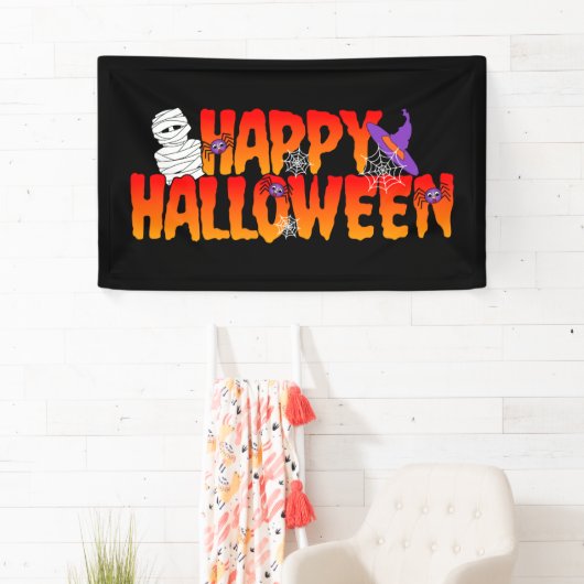 Happy Halloween Graphic Spandoek (Insitu)