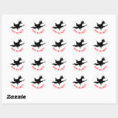 Happy Halloween grappig aanpasbaar Ronde Sticker (Vel)