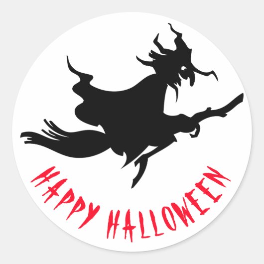 Happy Halloween grappig aanpasbaar Ronde Sticker (Voorkant)