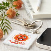 🎃 Happy Halloween - Grappig, eng & Schattige pomp Sleutelhanger (Voorkant Rechts)